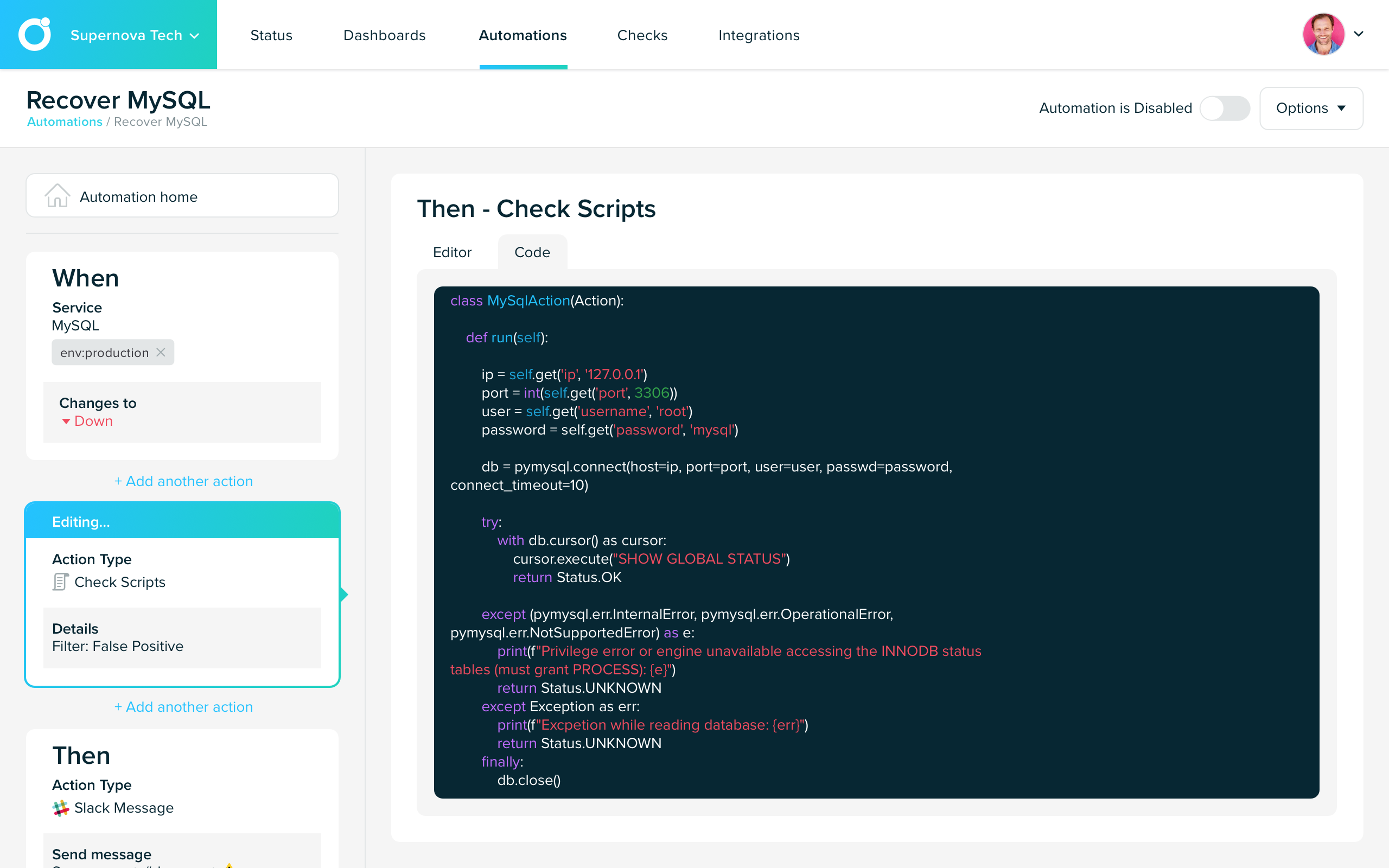 Runbook Automation Code