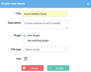 Create new check kuard