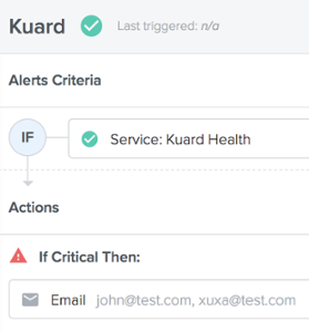 Kuard alert action