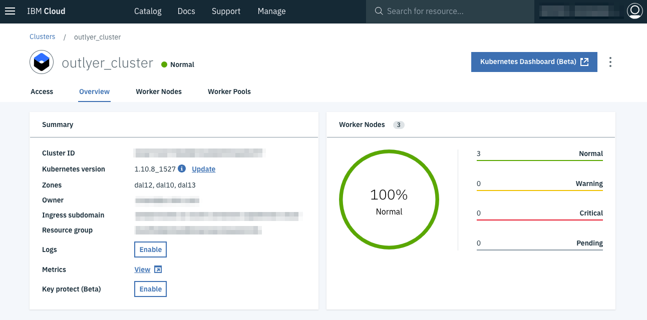 IBM Container Cloud Console