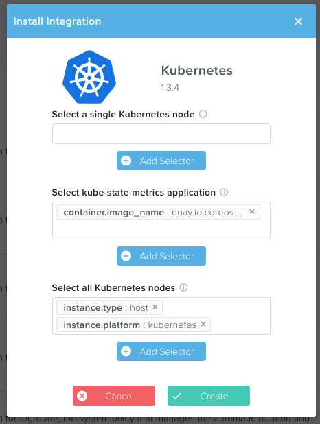 Install Kubernetes Monitoring Integration