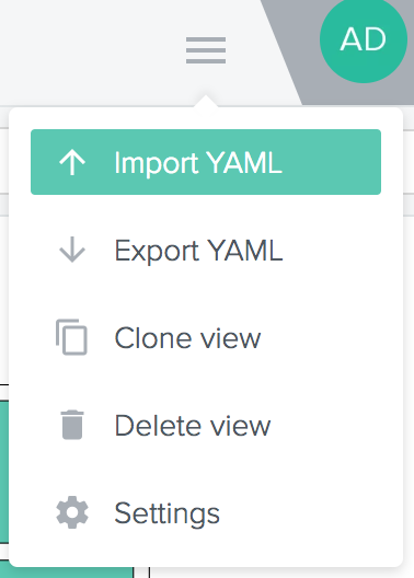 Import status view